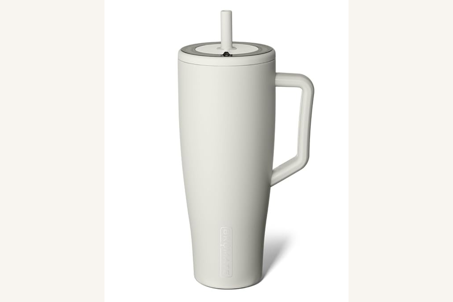 Large water bottle with straw